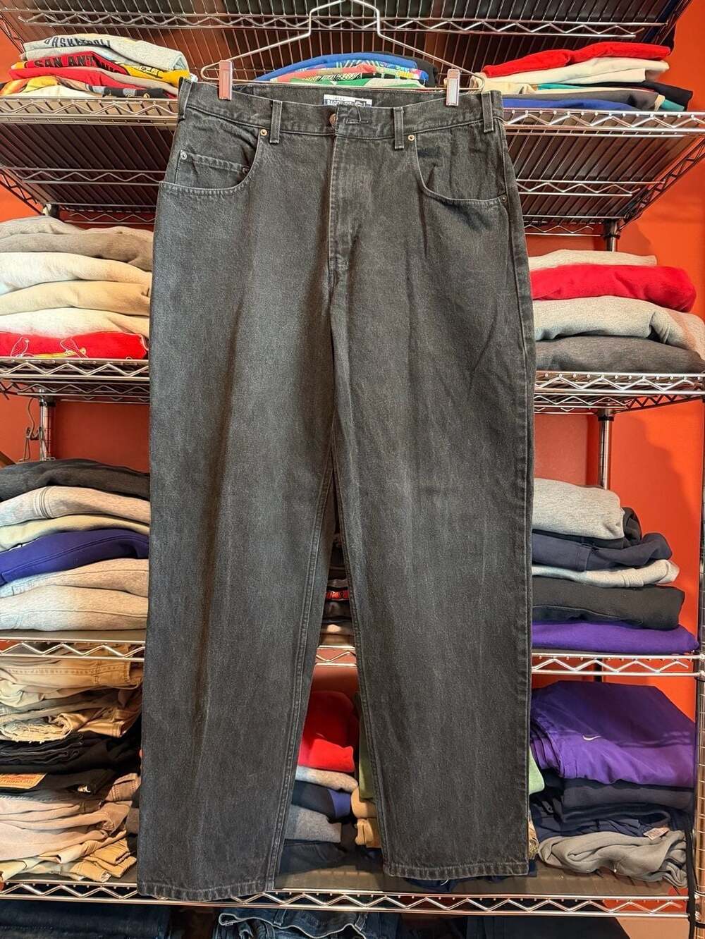 Vintage 90s Gap Baggy Fit Size W36 L32 Black Denim Jeans